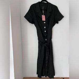 QUINCE | NWT 100% Linen Button Front Dress
